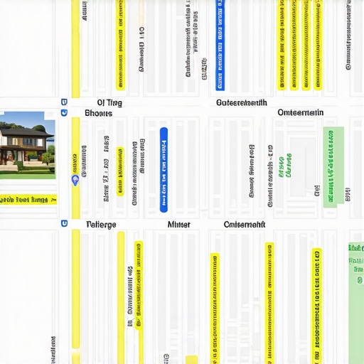 Digital map with highlighted business profiles using schema markup annotations