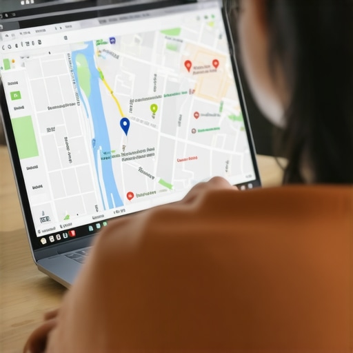 Person working on optimizing GMB profile with schema markup and local maps SEO strategies