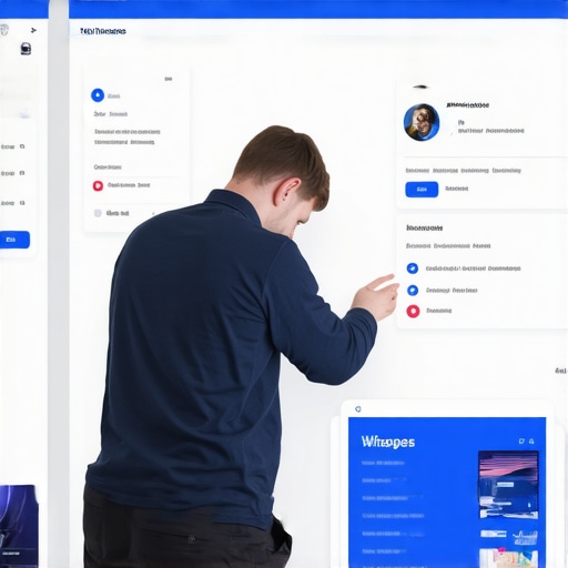 A professional creating an immersive virtual tour for a GMB profile to boost engagement.