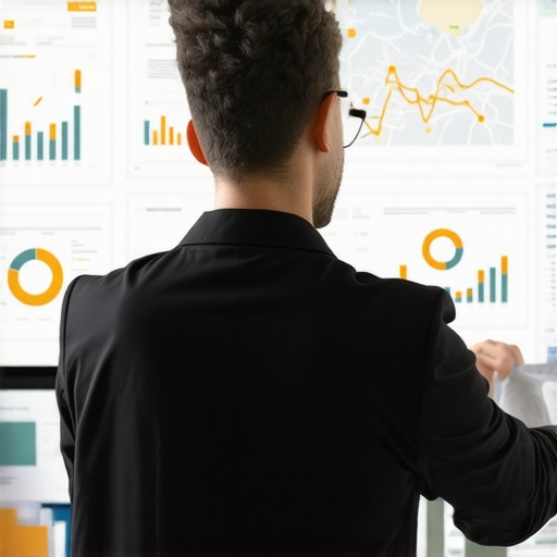 Expert analyzing local SEO data with charts and graphs