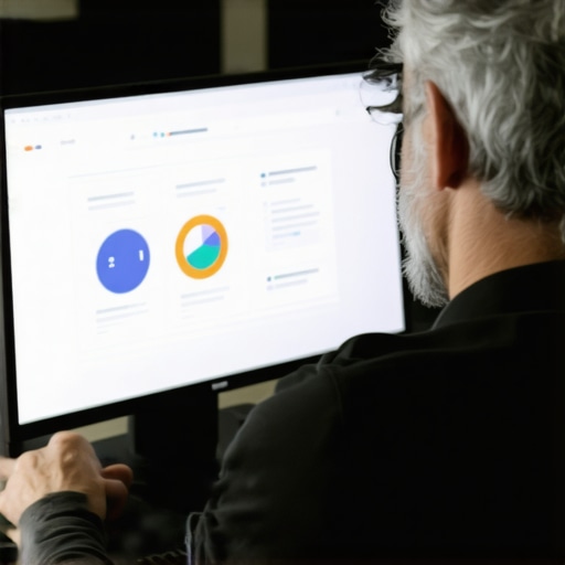 Business owner analyzing local SEO strategies with a laptop