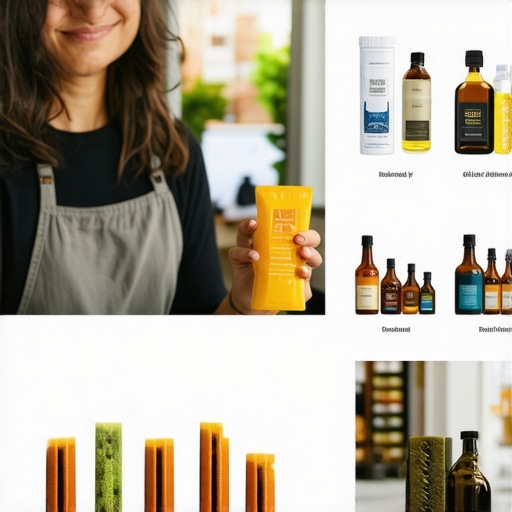 Engaging Visual Content for GMB Optimization Business owner interacting with customers, showcasing products and team for local SEO.