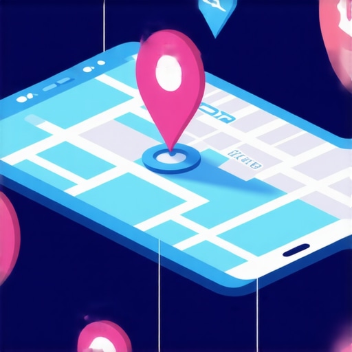 Business owner using digital maps and SEO tools for local search optimization