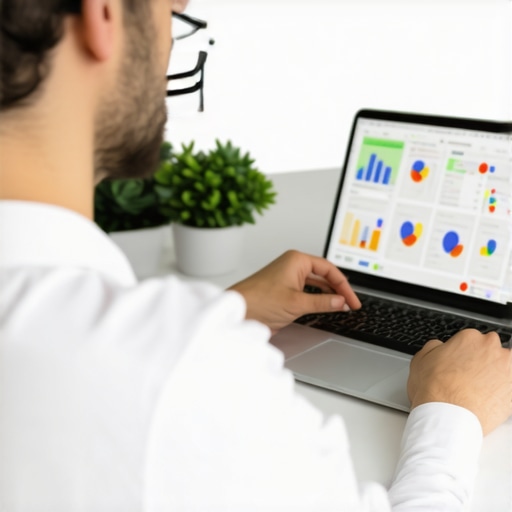 Digital marketing expert reviewing Google Maps SEO tactics with charts