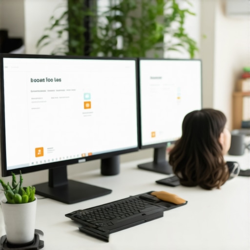 Person using SEO tools on computer for Google My Business optimization