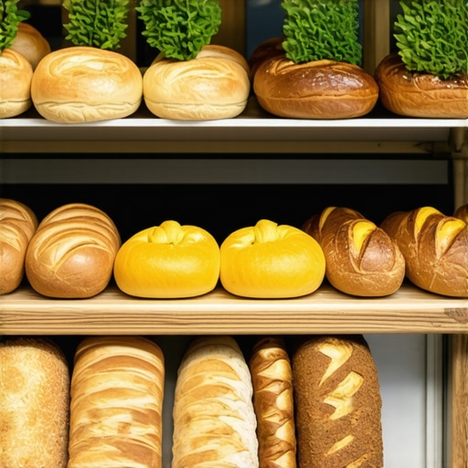 Bright, professional photo of bakery with fresh bread for GMB listing