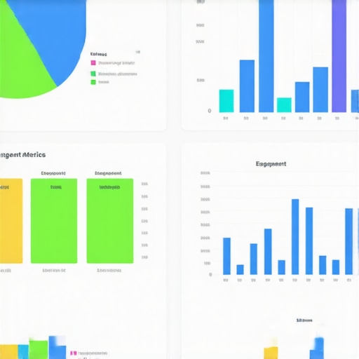 Person analyzing digital marketing analytics dashboard with engagement metrics for GMB