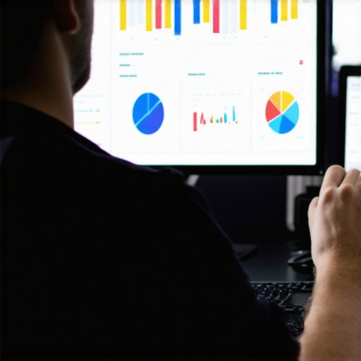 Marketing professional reviewing Google My Business analytics