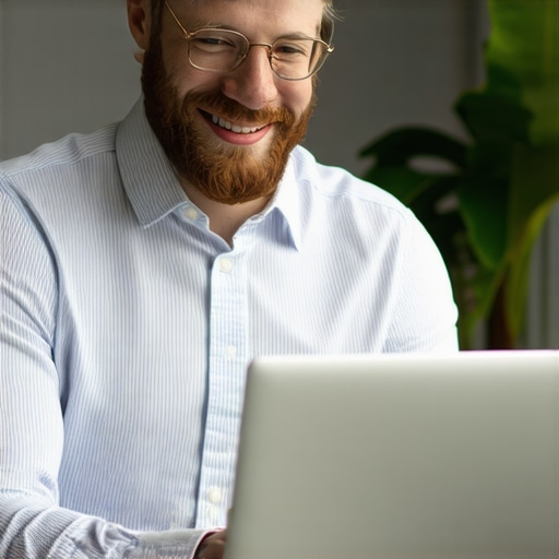 Business owner actively managing customer reviews on a laptop for GMB optimization