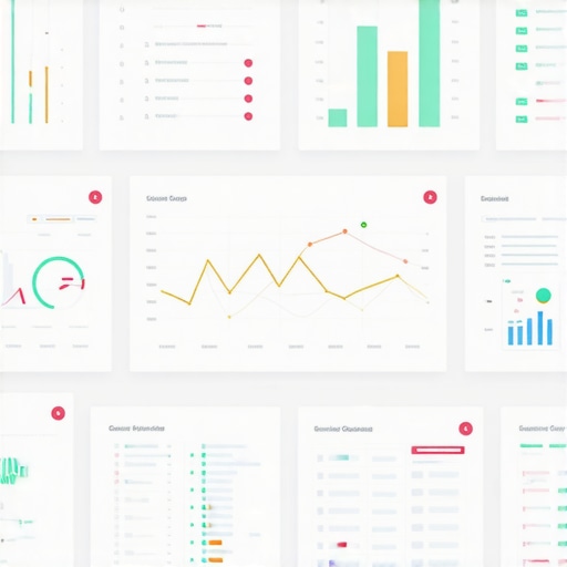A clean desk with a laptop displaying analytics, content planning, and automation tools used in GMB management.