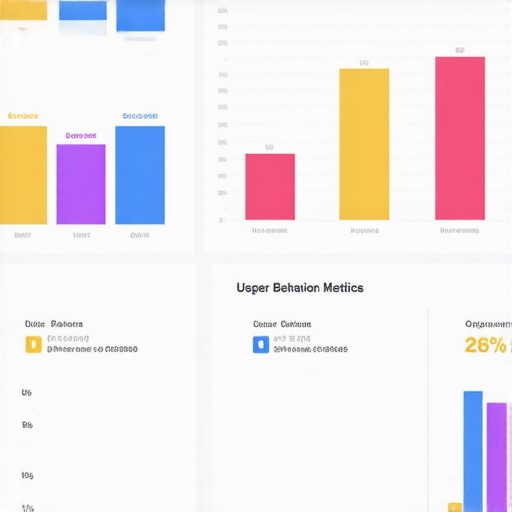 A dashboard showing analytics and behavioral data for local search optimization.