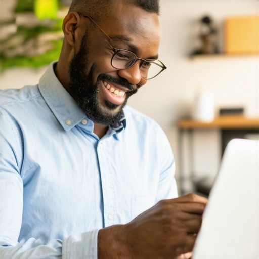 Business owner replying to reviews on their laptop for better GMB engagement