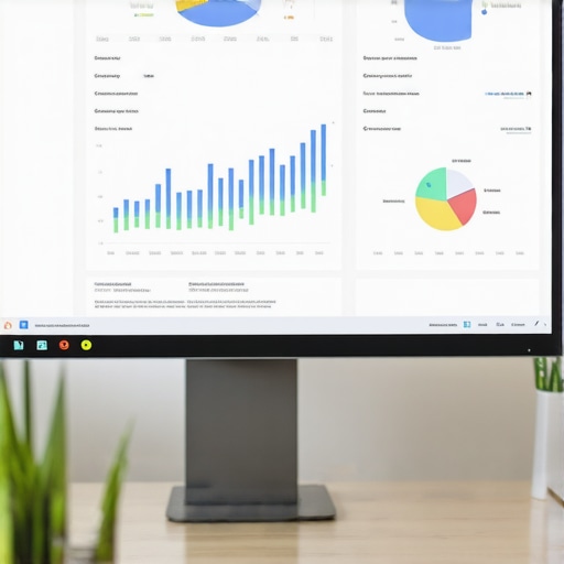 Workspace with analytics and SEO tools monitoring local business online presence