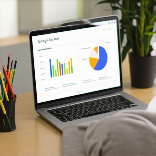 Digital marketer reviewing local SEO strategies on laptop