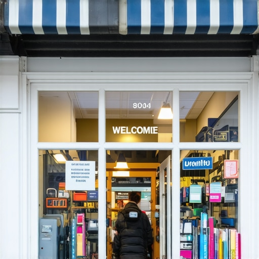 A vibrant storefront with inviting signage and customer foot traffic