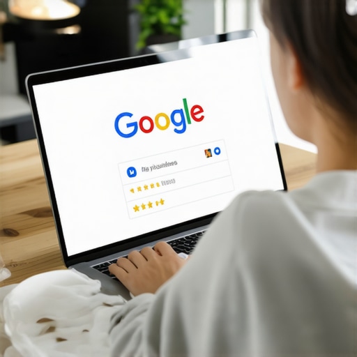 Person responding to reviews on a laptop to boost local business visibility