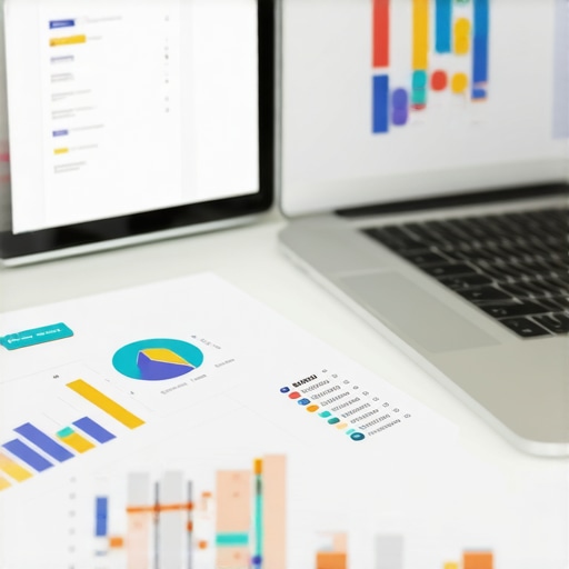 Marketing professional reviewing Google My Business analytics on laptop