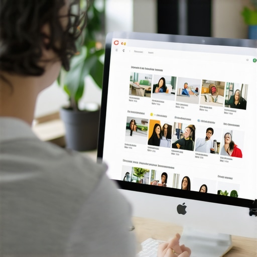 A person editing their Google My Business profile with new photos and engaging posts.