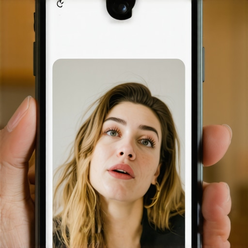 Smartphone showing a compelling Google My Business caption with engaging visuals.
