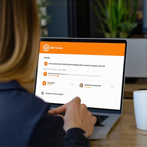 Business owner replying to reviews on a laptop showing a Google My Business profile.
