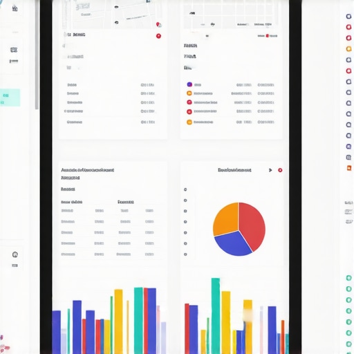 Analytics dashboard showing map data, click metrics, and engagement insights for a local business.